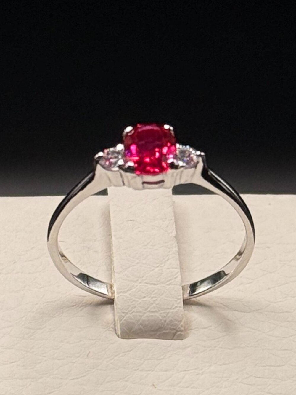 Gorgeous Synthetic Ruby Sterling Silver Ring